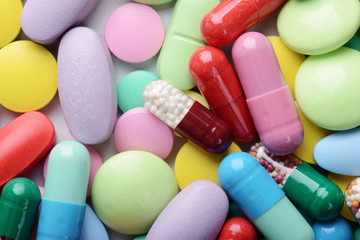 pills isolated on white background