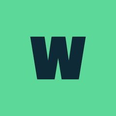 Letter W vector, logo. Useful as branding symbol, corporate identity, alphabet element, app icon, clip art and illustration.