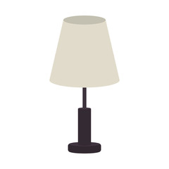 home lamp icon over white background. vector illustration