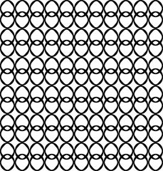 Fun pattern with black shapes on white background