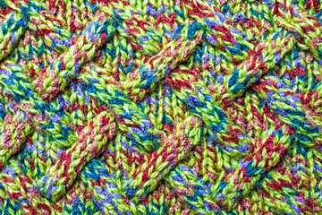 knitted pattern on woolen clothes, background, wallpaper