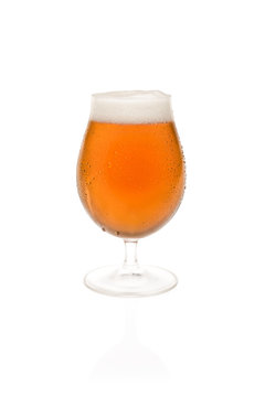 Tulip Glass With Belgium Beer