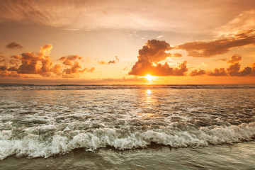 Sunset over sea on Bali