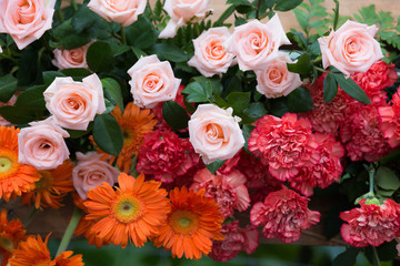 Beautiful flowers background for wedding scene and event