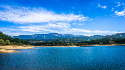 Beautiful Panorama View Of Studena Dam And Vitosha Mountain, Bulgaria