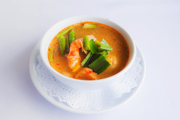 prawn and lemon grass soup with mushrooms