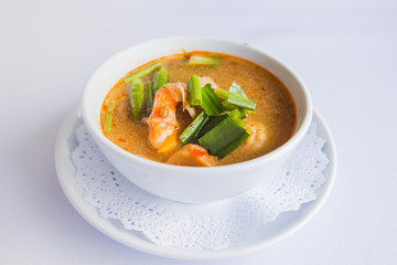 prawn and lemon grass soup with mushrooms
