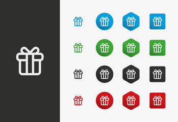 Gift icon variations