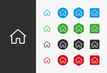 Home icon variations