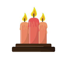 Candle icon. Christmas season decoration and celebration theme. Isolated design. Vector illustration