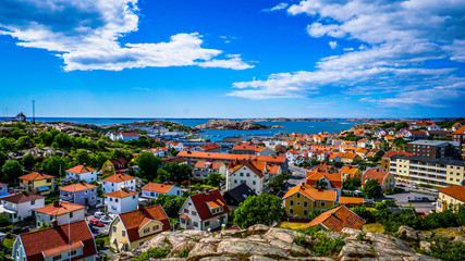 Naklejka premium Splendid view from the highest point on the island Orust, Sweden