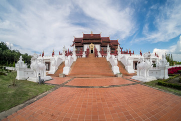 Traditional thai architecture in the Lanna style , Royal Pavilio