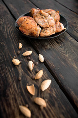 Fried chicken on the grill