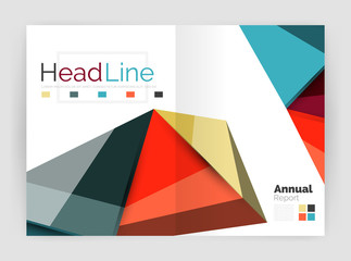 Obraz premium Low poly shapes design for business brochure template