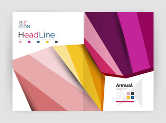 Fototapeta premium Business abstract geometric financial report brochure template