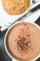  close up of hot chocolate drink