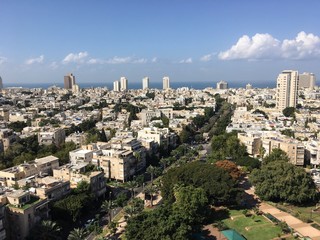 Tel aviv city top view from municipal building - 125820548