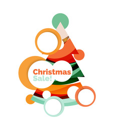 Abstract geometric Christmas banner