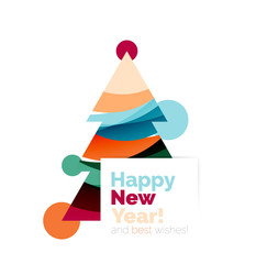 Abstract geometric Christmas banner