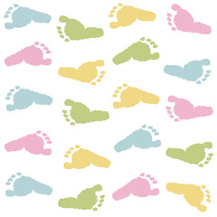 Baby foot prints background
