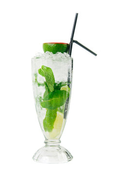 mahito drink isolated on white