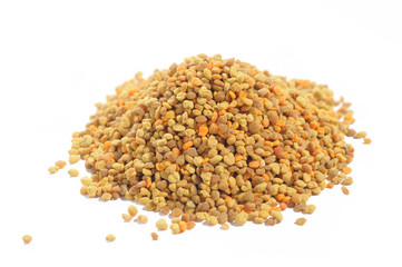 Honey pollen isolated on white background