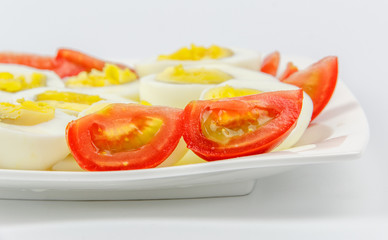 tomatoes and boiled eggs