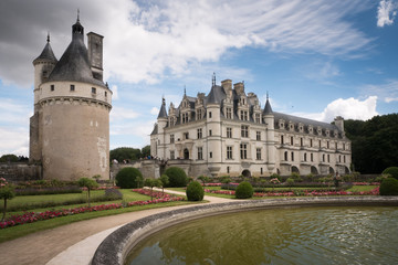 Fototapeta na wymiar Chateau de Chenanceau in the Loire Valley in France