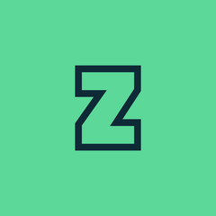 Letter Z vector, logo. Useful as branding symbol, corporate identity, alphabet element, app icon, clip art and illustration.
