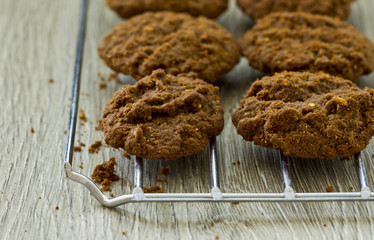 American nut cookies on a cooling rack