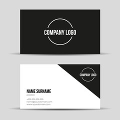 Modern black business card template