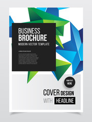 Abstract business Flyer design vector template in A4 size. Docum