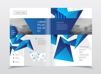 Abstract business Flyer design vector template in A4 size. Docum