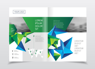 Annual report vector illustration. Flyer or poster for party. A4