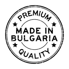 Grunge black premium quality made in Bulgaria rubber stamp