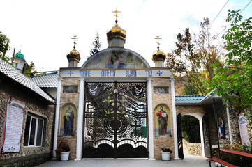  Ancient monastery. Village Saharna.the main entrance gate to the monastery