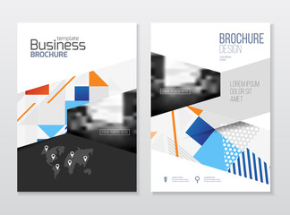 Startup presentation layout or business flyer. Annual report vec