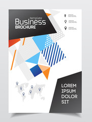 Startup presentation layout or business flyer. Annual report vec