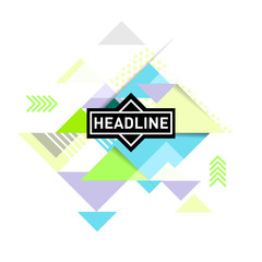Abstract vector banner with Geometric Pattern. Triangles Backgro