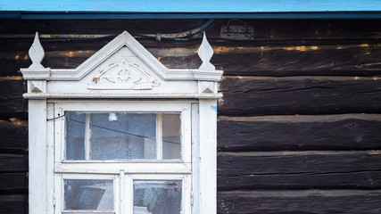 Wooden Architecture Facade Elements. Window