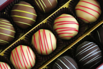 chocolates in the box.