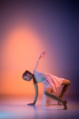 The teen modern ballet dancer