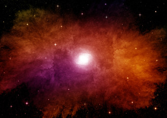 galaxy in a free space