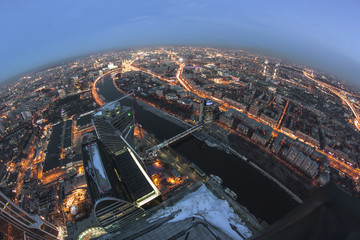 Obraz na płótnie Canvas Night city view