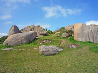 Bretagne, Ploumanach, côte de granit rose