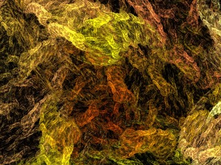 Abstract fractal with colorful chaotic strokes