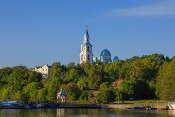 Obraz premium View of the Spaso-Preobrazhensky monastery. Valaam, Karelia
