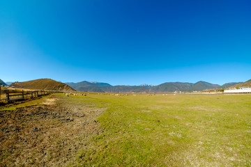 grassland,pasturage, at Npahai scenic area, Yunnan, China
