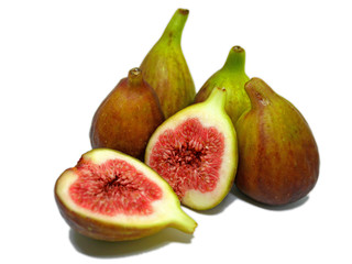  Ripe and ready to eat fresh figs isolated