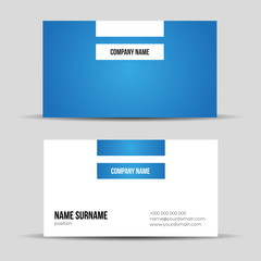 Modern blue business card template